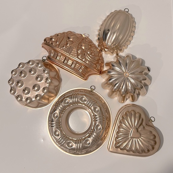 Kitchen Vintage Copper Tone Jello Molds Poshmark